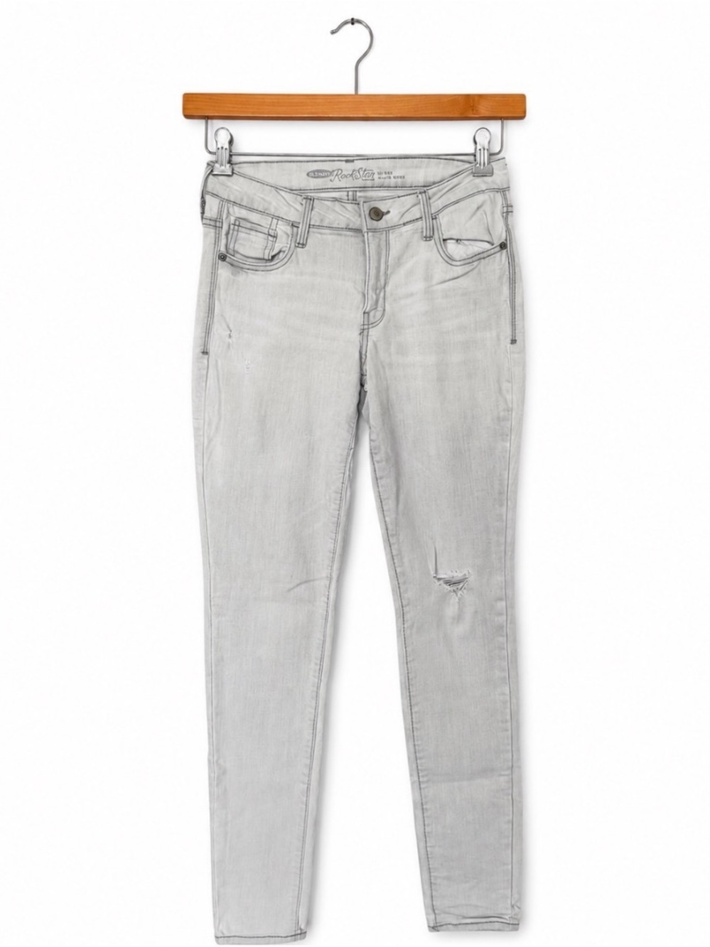 Old Navy Rock Star Light Wash Distressed Skinny Jeans women size 4